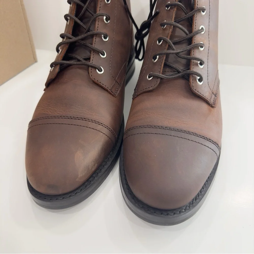 Thursday Boot Company Men's Arizona  Captain Cap Toe Leather Boots - Wide Width